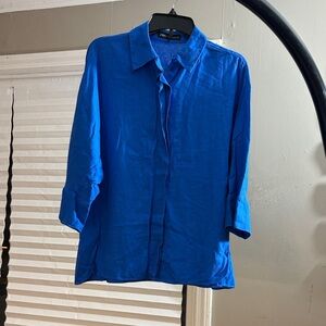 Blue Button-Up Shirt